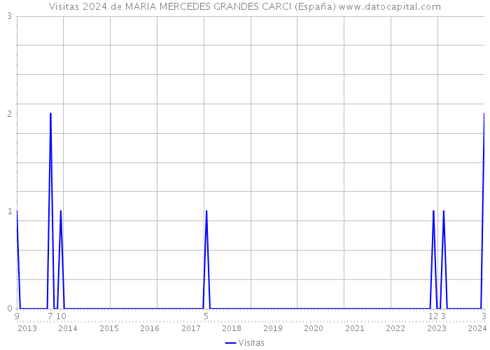 Visitas 2024 de MARIA MERCEDES GRANDES CARCI (España) 