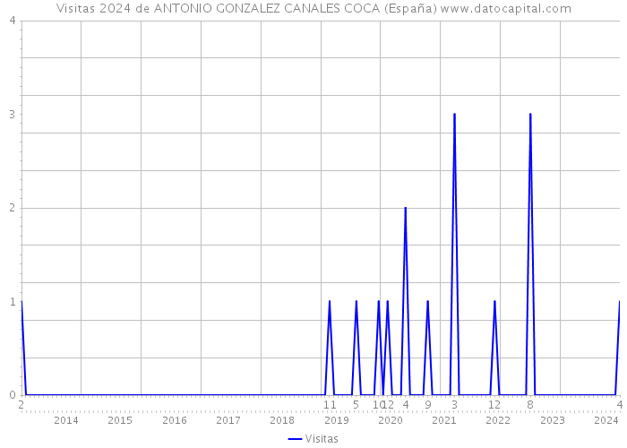Visitas 2024 de ANTONIO GONZALEZ CANALES COCA (España) 