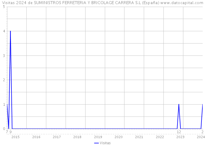 Visitas 2024 de SUMINISTROS FERRETERIA Y BRICOLAGE CARRERA S.L (España) 