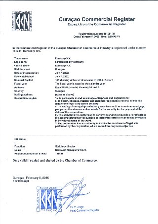 Certified commercial register extract (página 1)